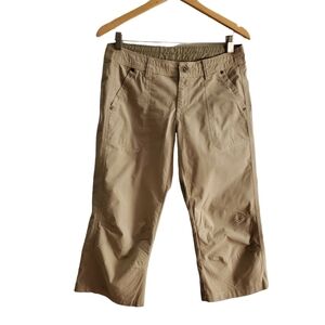 KUHL Womens Capri Pants Size 6 Tan Khaki Cropped Hiking Camping Outdoor